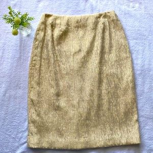 Metallic Gold Pencil Skirt